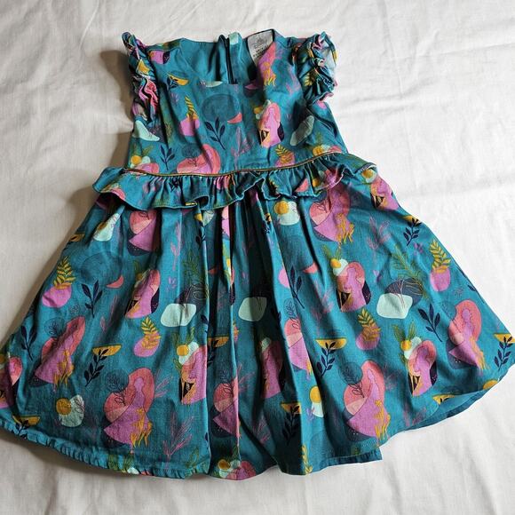 Disney Other - Disney Frozen Princess Dress Toddler Girl 3T Aqua Teal Ruffle Party Festival